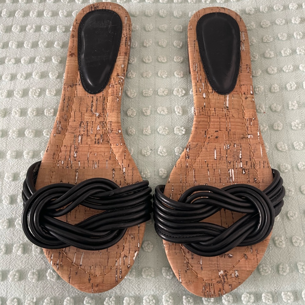 Esprit braided slide sandals size 10